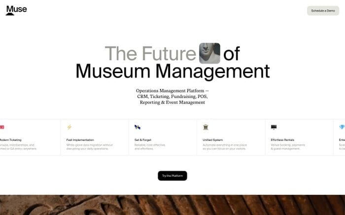 Muse website preview