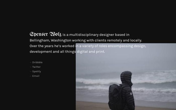 Spenserwolz website preview