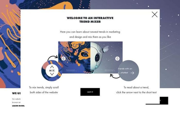 Trendmixer website preview