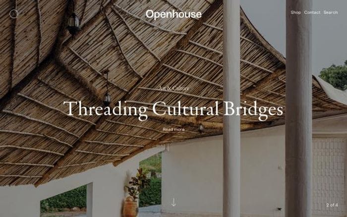 Openhouse-magazine website preview