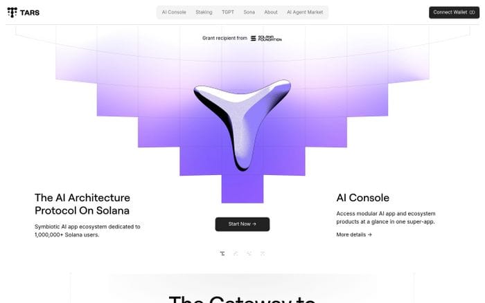 Tars website preview