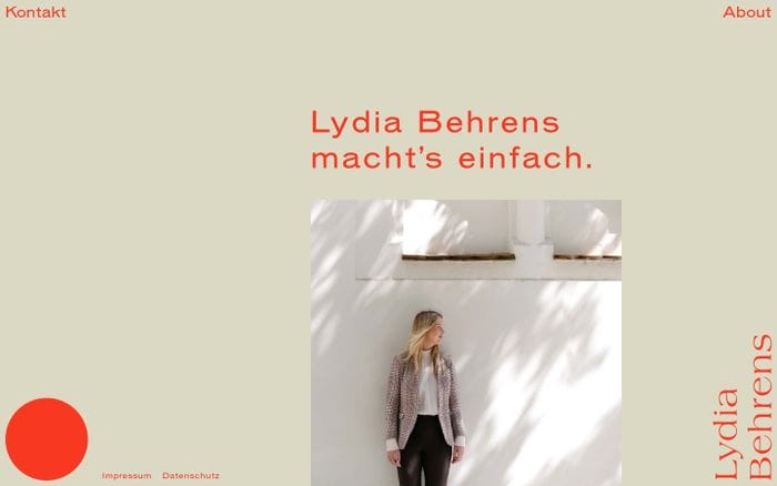 Lydia Behrens website preview