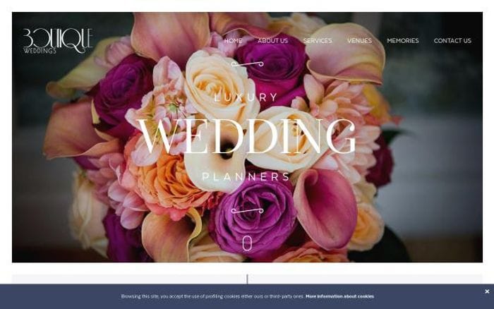 Boutique-weddings website preview
