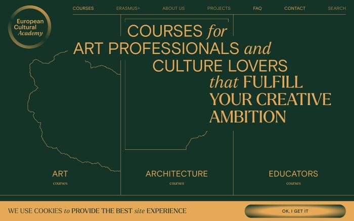 European Cultural Academy website preview