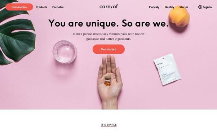 Takecareof website preview