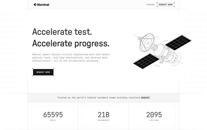 Nominal website preview