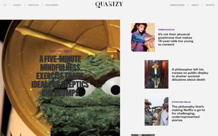 Quartzy website preview