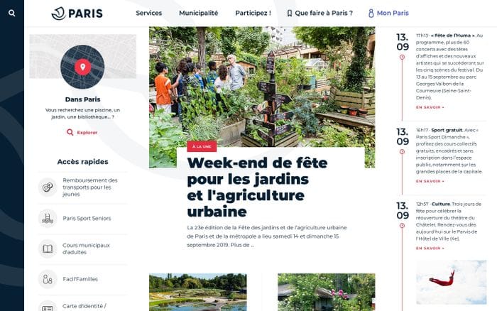 Paris.fr, site officiel de la Ville de Paris website preview