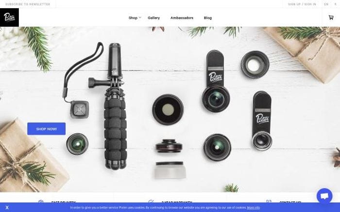 Pixter website preview