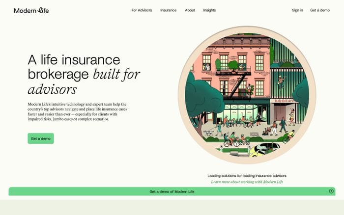 Modern Life website preview