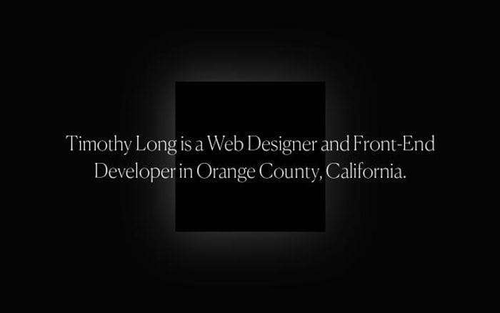 Timothylong website preview