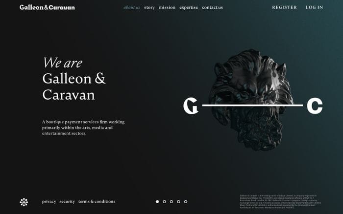 Galleon & Caravan website preview