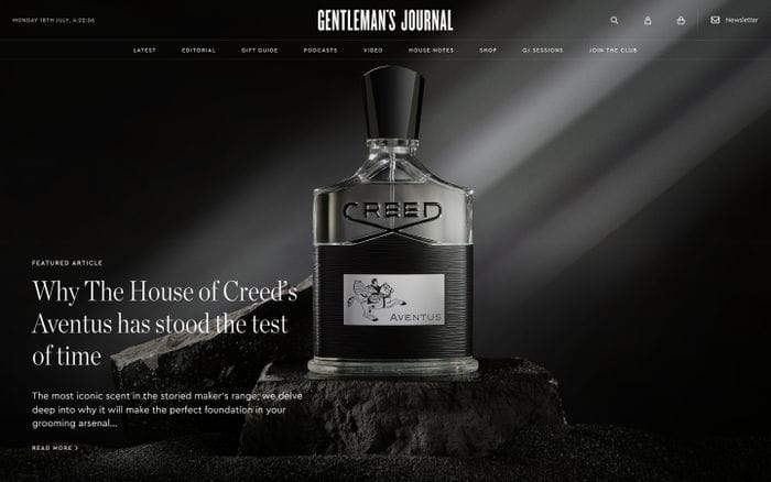 Gentleman's Journal website preview