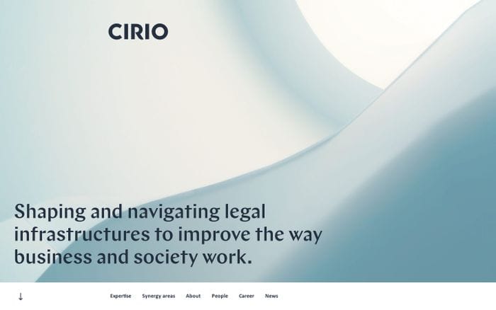 Cirio Law Firm — Business law firm based in Stockholm, Sweden website preview