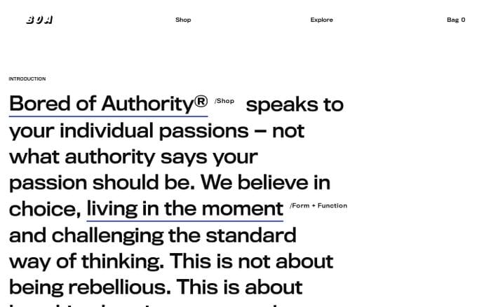 Bored of Authority website preview