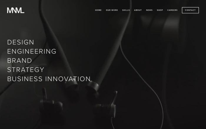 MNML Design Studio website preview
