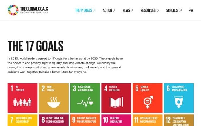 Globalgoals website preview