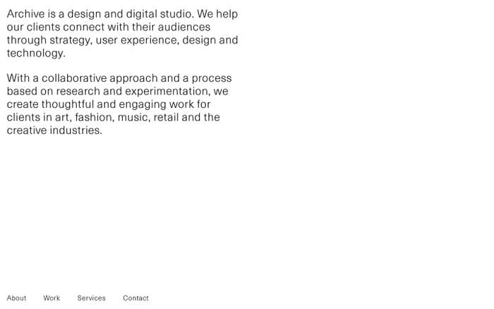 Archive website preview
