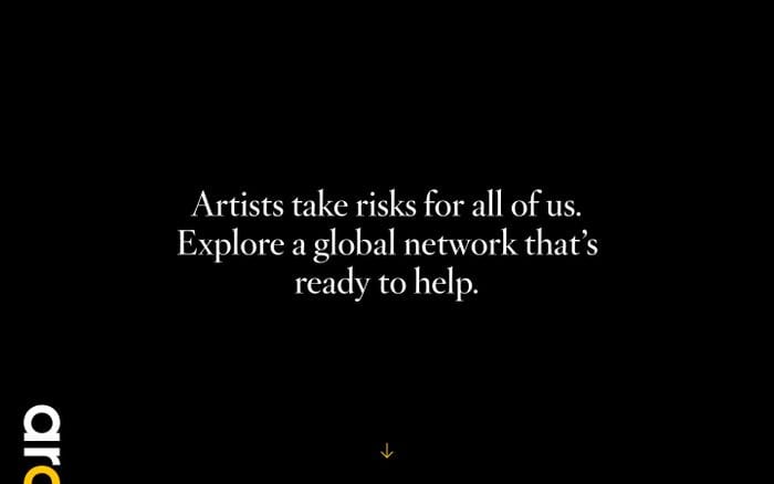 ARC – Artists at Risk Connection website preview