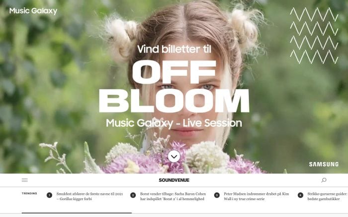 Soundvenue - bliv inspireret website preview