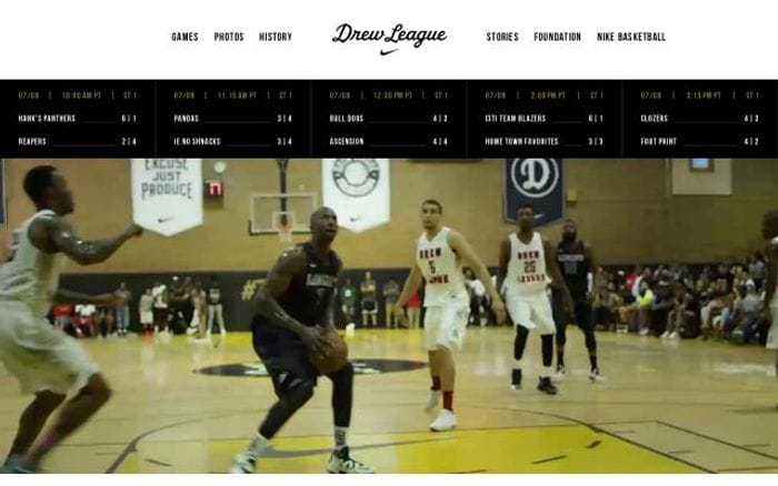 Drewleague website preview