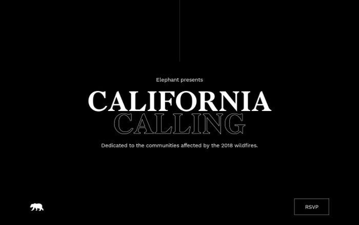 California Calling website preview