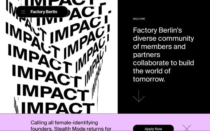 Factory Berlin website preview