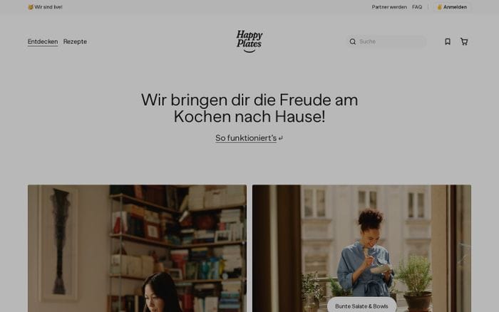 Happy Plates website preview