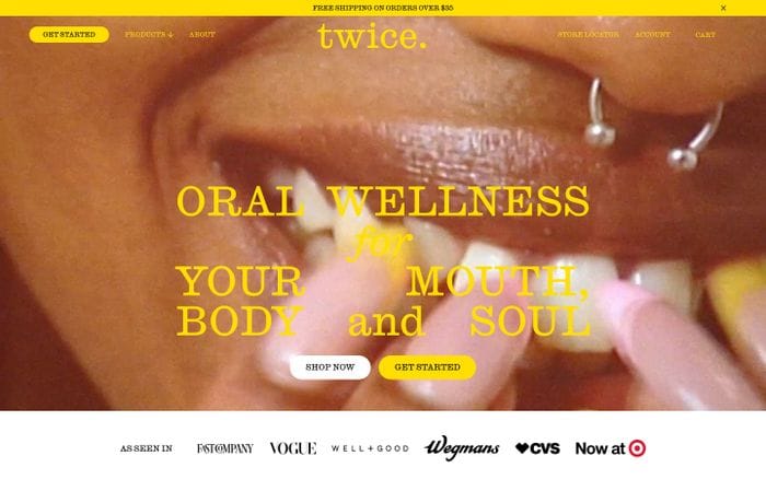 Twice website preview