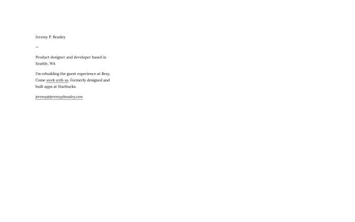 Jeremy P. Beasley website preview