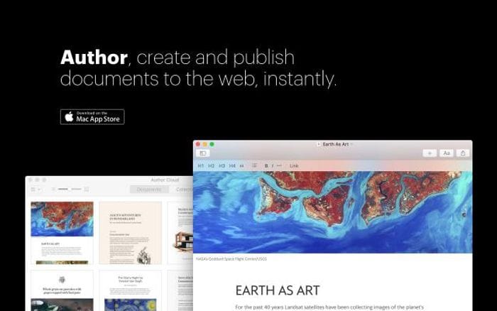 Authorapp website preview