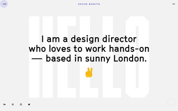 Davide Baratta website preview