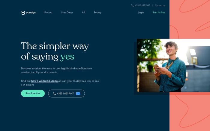 eSignature software: The simpler way of saying "yes" • Yousign website preview