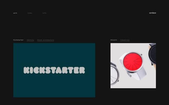 Order website preview