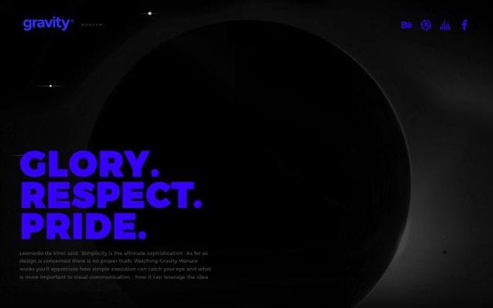 Gravitywarsaw website preview