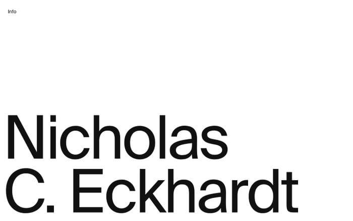 Nicholas C. Eckhardt website preview