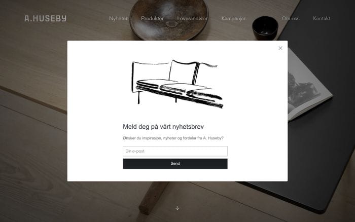 Tradisjonsrik møbelbutikk i Oslo - Designmøbler av høy kvalitet | A. Huseby website preview
