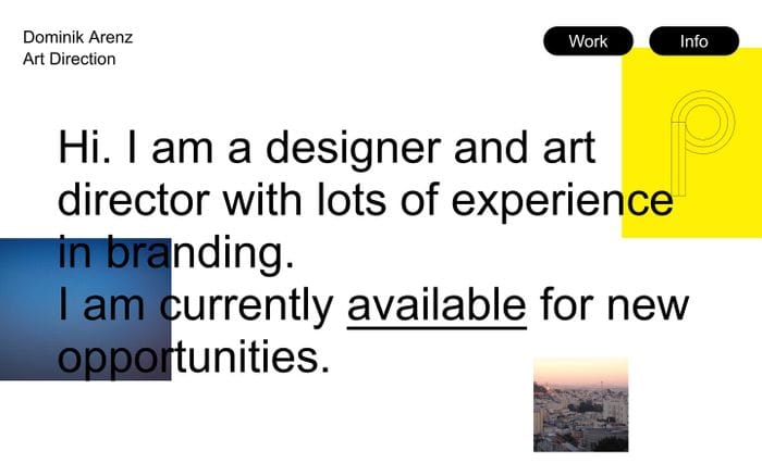 Dominik Arenz – Design and Art Direction website preview