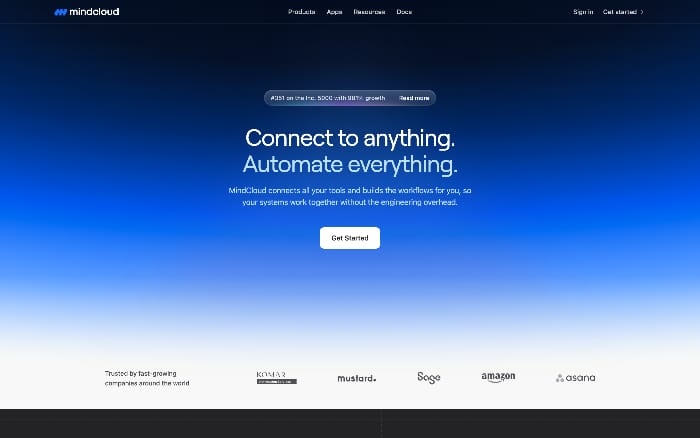 MindCloud website preview