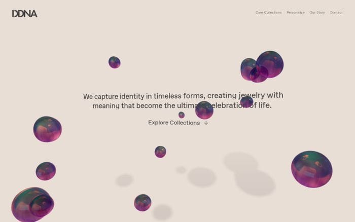 DDNA - Jewelry with meaning website preview