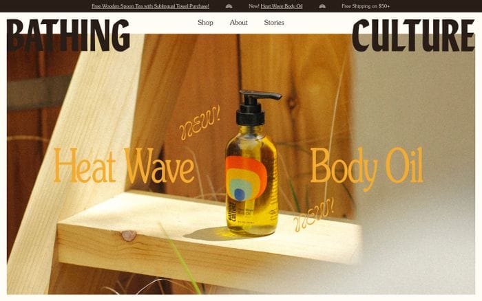 Bathing Culture website preview