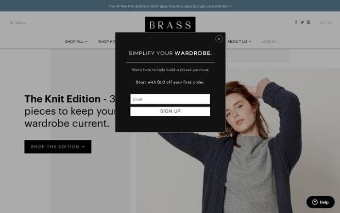 Brassclothing website preview