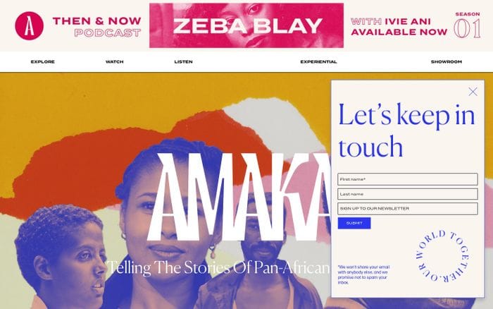 Amaka website preview