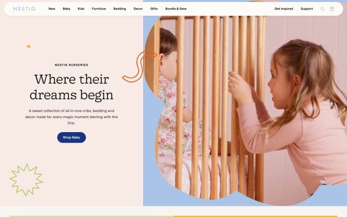 Nestig website preview