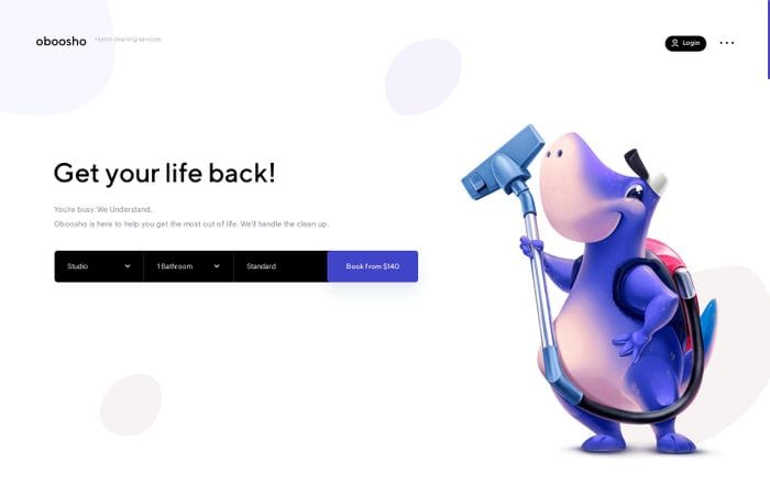 Oboosho - New York Cleaning website preview