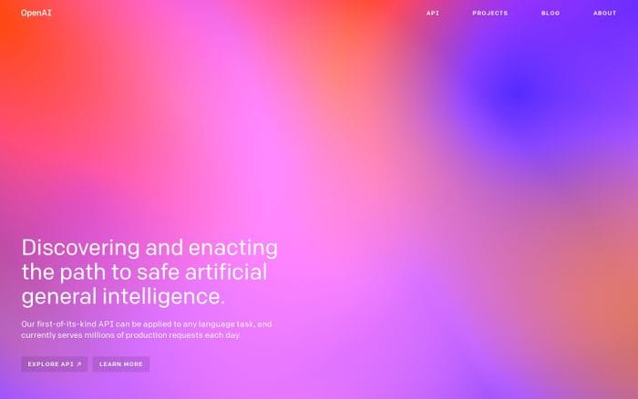 OpenAI website preview