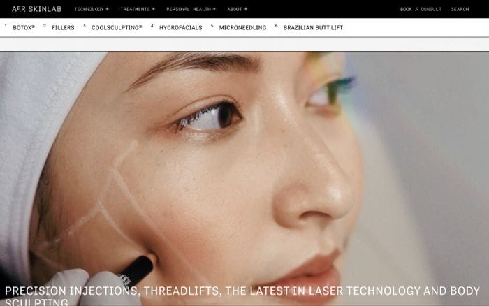 AE.R Skinlab website preview