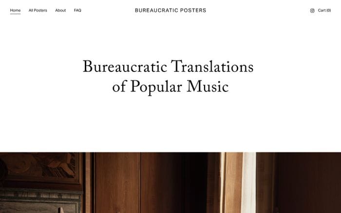 Bureaucratic posters website preview