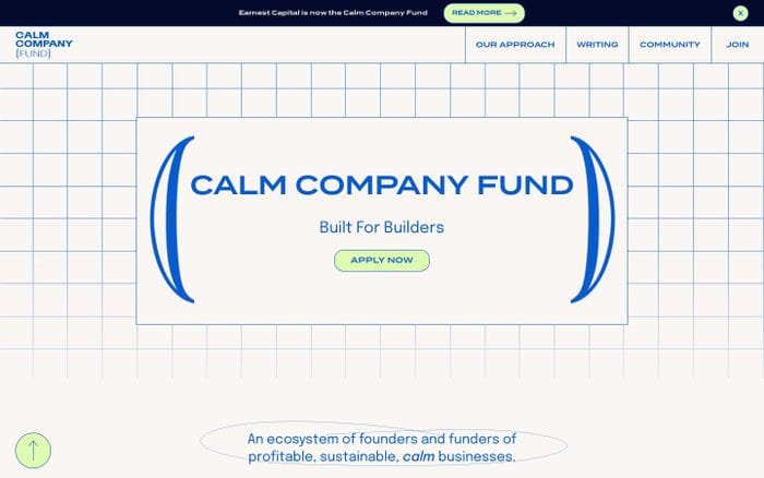 Calm Company Fund website preview