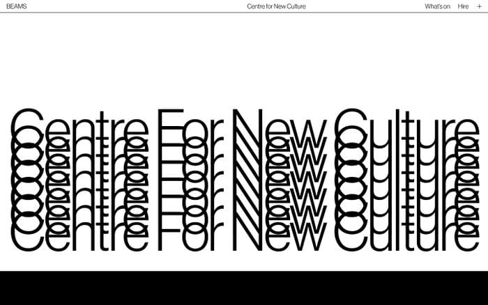 The Beams website preview